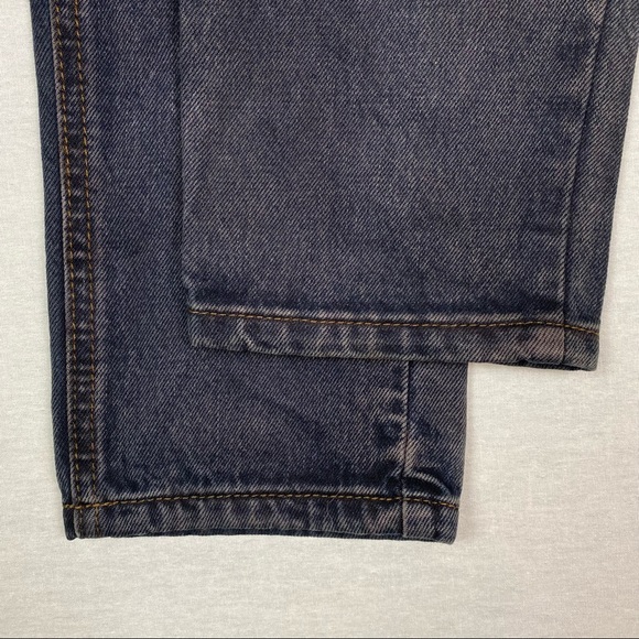 One Teaspoon Awesome Baggies Distressed Relaxed Skinny Ankle Dark Wash Jeans - Picture 10 of 13